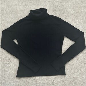 Dynamite Elegant Black Turtleneck Sweater with Open Back